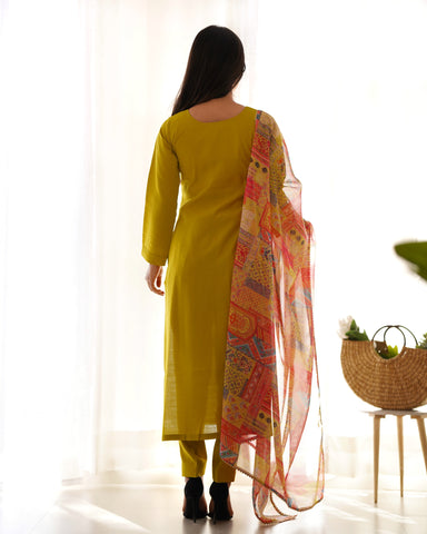 Embrace Elegance With Our Pure Viscose Straight Kurta Set Paired With A Stunning Dupatta From Tulip Designer