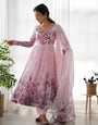 Pink Color Digitally Printed Pure Soft Organza Anarkali Suit With Huge Flair Comes With Duppatta & Pant