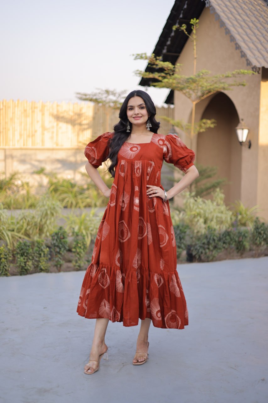 cotton dress sleeves design Stylish Printed Puff & Fancy Neck Kurti For Women – TULIP DESIGNER stylish sleeves design for suit New Years eve outfit beaded floral bridesmaid Everyone needs a cotton STYLE:A09263097
