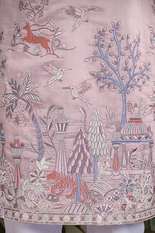 Designer Peach Viscose Silk fancy kurtas for men Designer Peach Viscose Silk fancy kurtas for men