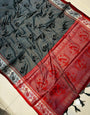 Stunning Black Paithani Silk With Woebegone Blouse Piece