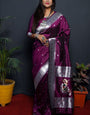 Ideal Purple Paithani Silk Saree With Angelic Blouse Piece