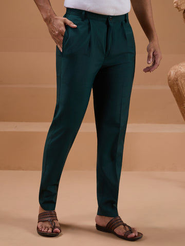 Green Color Embroidered and Sequence Mens Kurta Jacket and Pant Set