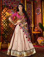Stunning Off White Mirror Work Chaniya Choli for Navratri