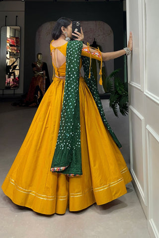 New Plain With Gotta Patti Work Navratri Lehenga Choli