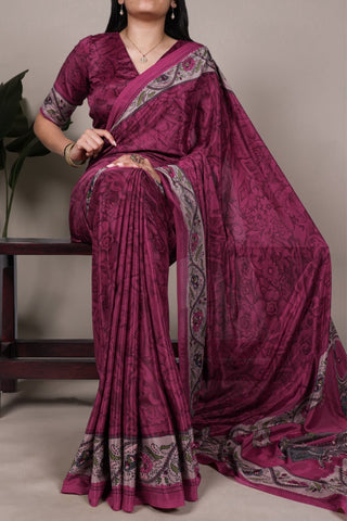 Printed Crepe Saree