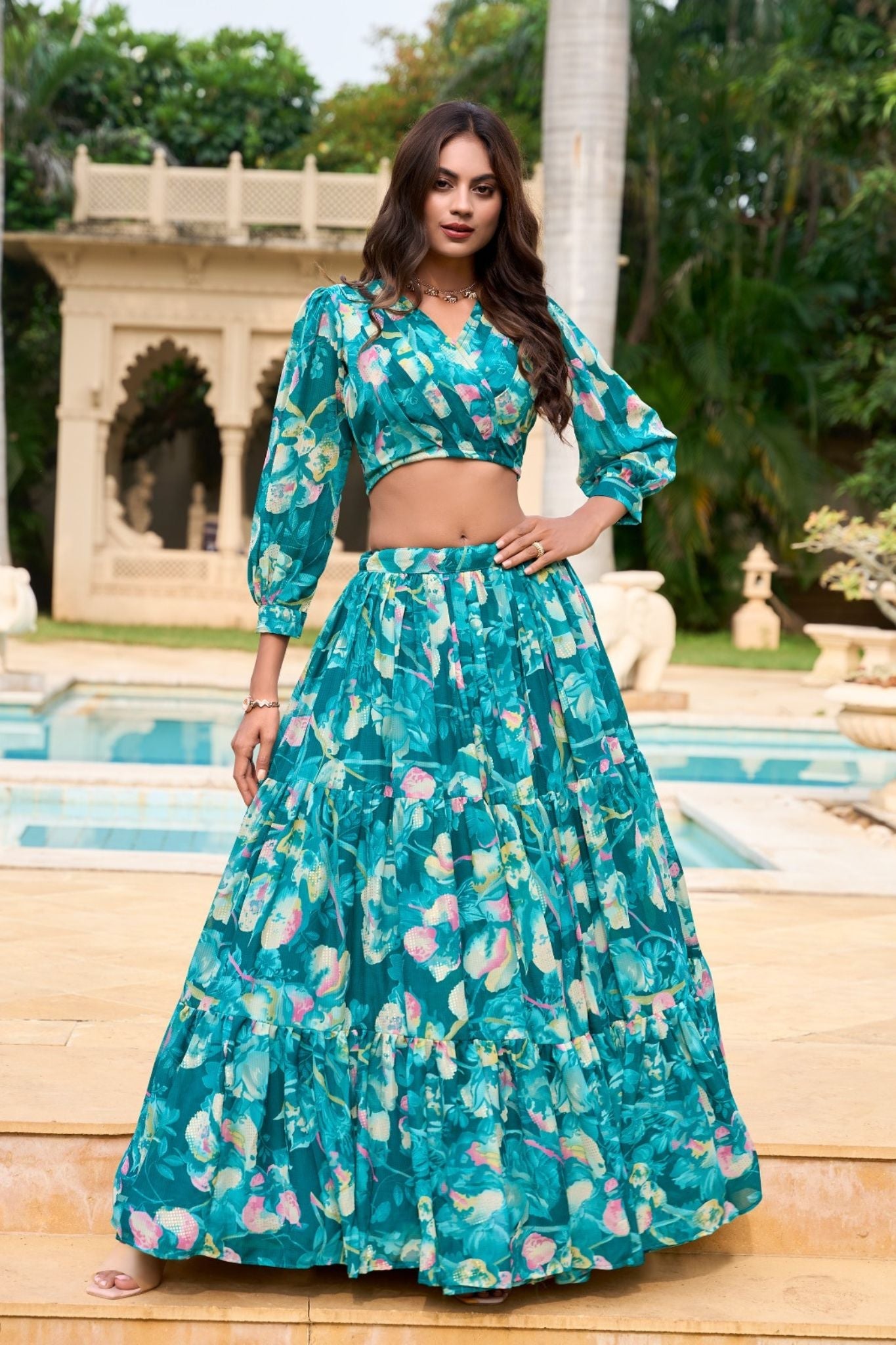 Georgette Floral Printed Co-Ord Set