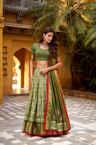 Heritage Batik Dola Silk Lehenga Choli