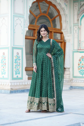 New Premium Readymade Stylish Gown With Dupatta Collection