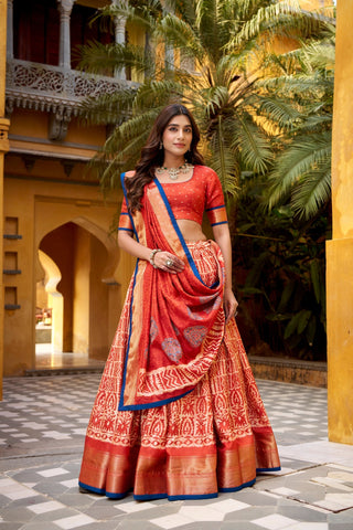 Heritage Batik Dola Silk Lehenga Choli