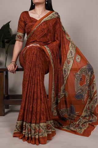 Printed Crepe Saree
