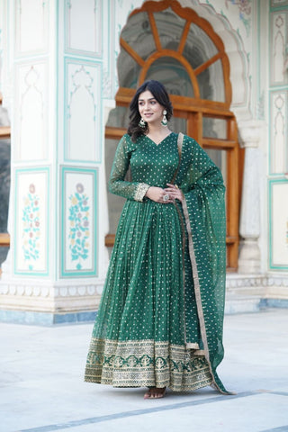 New Premium Readymade Stylish Gown With Dupatta Collection