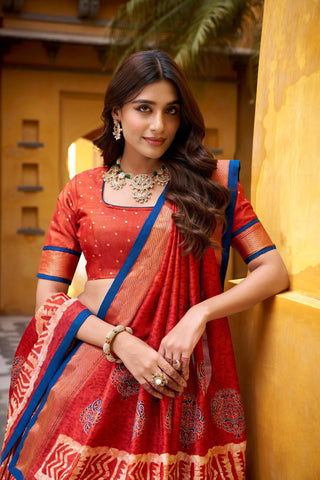 Heritage Batik Dola Silk Lehenga Choli