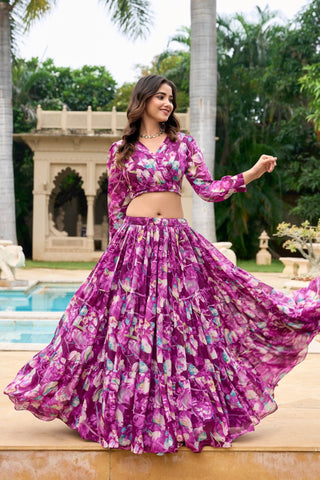 Georgette Floral Printed Co-Ord Set