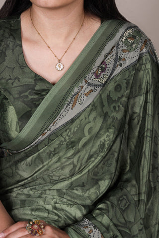 Printed Crepe Saree
