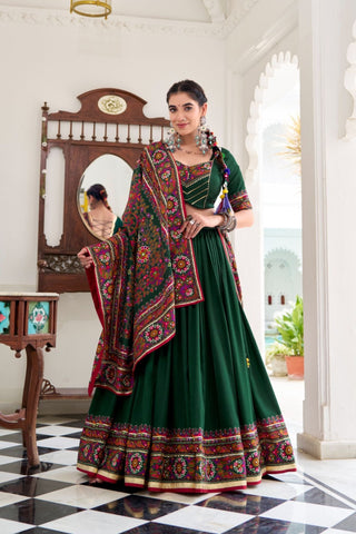 Gamthi Print Embossed Designer Beautiful Lehenga Choli