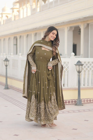 The Elegance of Gown with Dupatta Set