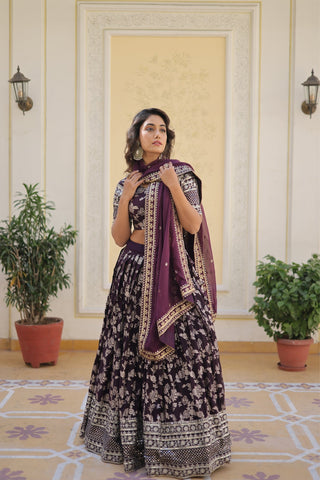 Elevate Your Style with a Designer Jacquard Lehenga Choli