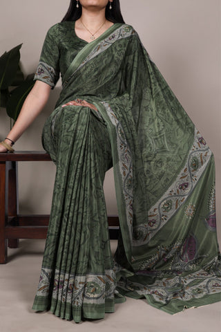Printed Crepe Saree