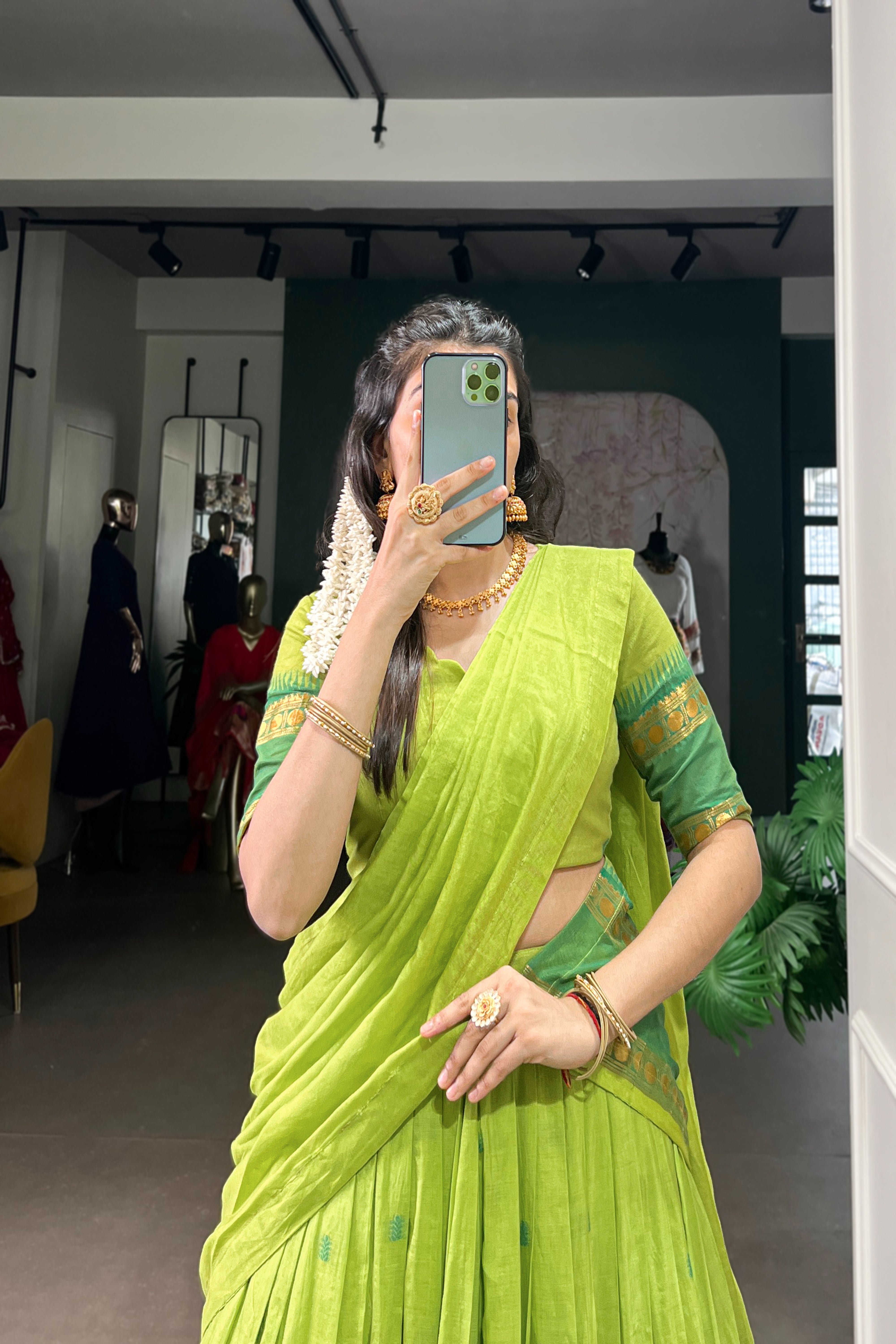 TILTON PURE CHANDERI ZARI WEAVING LEHENGA CHOLI WITH DUPATTA