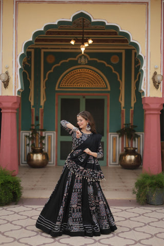 Printed Readymade Rayon Designer Navratri Lehenga Choli