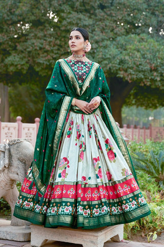 Floral Patola Print Designer Lehenga Choli