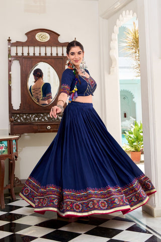 Gamthi Print Embossed Designer Beautiful Lehenga Choli