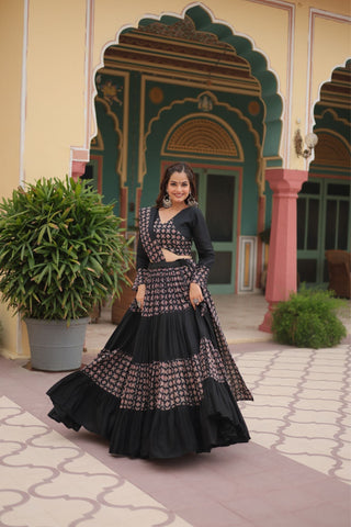 Printed Rayon Navratri Readymade Lehenga Choli