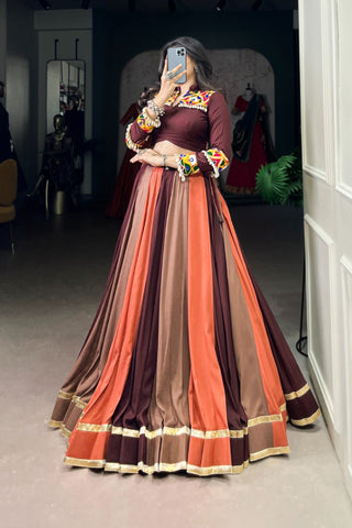 Beautiful Navratri Designer Pure Rayon Readymade Traditional Lehenga Choli
