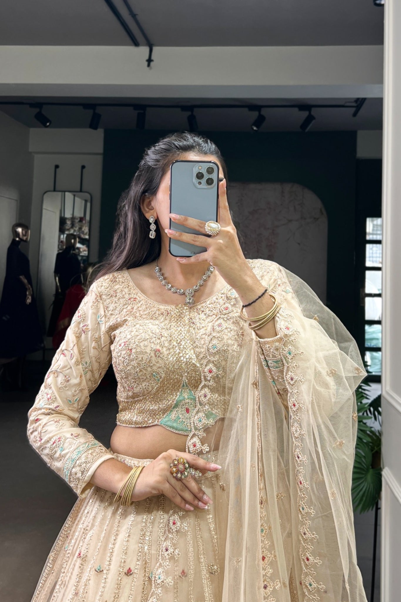 Bridal Pastel Net Lehenga Choli With Sequins Elegance