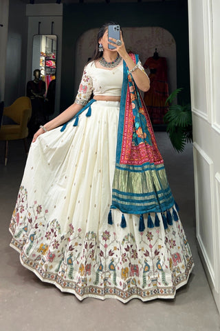 Sequins With Thread Embroidery Work Lehenga Choli