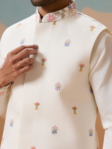 Traditional Mens Wear Kurta Jacket and Pant Outfit for Weddings