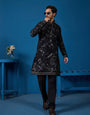 Magic Black Embroidered Stylish Kurta Set for Mens Wear