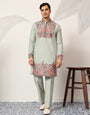 Pista Green Kurta Pant Set for Wedding & Festive Wear