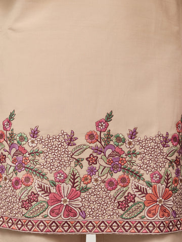 Beige Color Kurta Pant Set for Mens Traditional Outfit