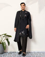 Mens Wear Luxury Navy Blue Kurta with Dupatta Collection