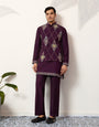 Premium Purple Koti Kurta Pajama for Wedding Wear