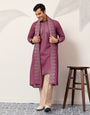 Trendy Pink Color Kurta with Dupatta for Mens Wear