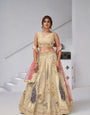 Cream Color Royal Radiance Raw Silk Bridal Lehenga Choli Set