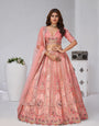 Pink Opulent Aura Raw Silk Bridal Lehenga With Peacock And Paisley Motifs