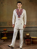 White Rayon Mirror Kurta Set | Tulip Designer
