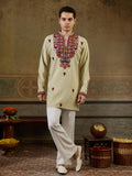 Classic Cream Rayon Mirror Kurta Set | Tulip Designer