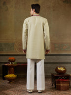 Classic Cream Rayon Mirror Kurta Set | Tulip Designer