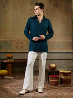 Rama Green Rayon Mirror Kurta Set | Tulip Designer