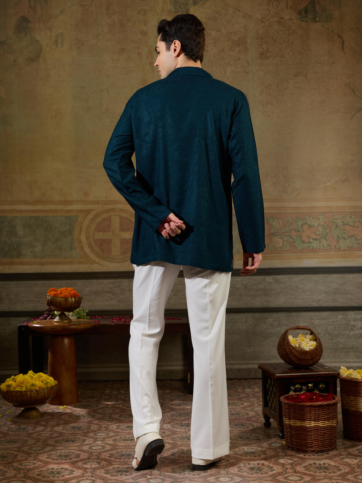 Rama Green Rayon Mirror Kurta Set | Tulip Designer