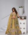 Musturd Ethereal Harmony Double Layered Dupatta Bridal Lehenga