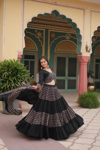 Printed Rayon Navratri Readymade Lehenga Choli