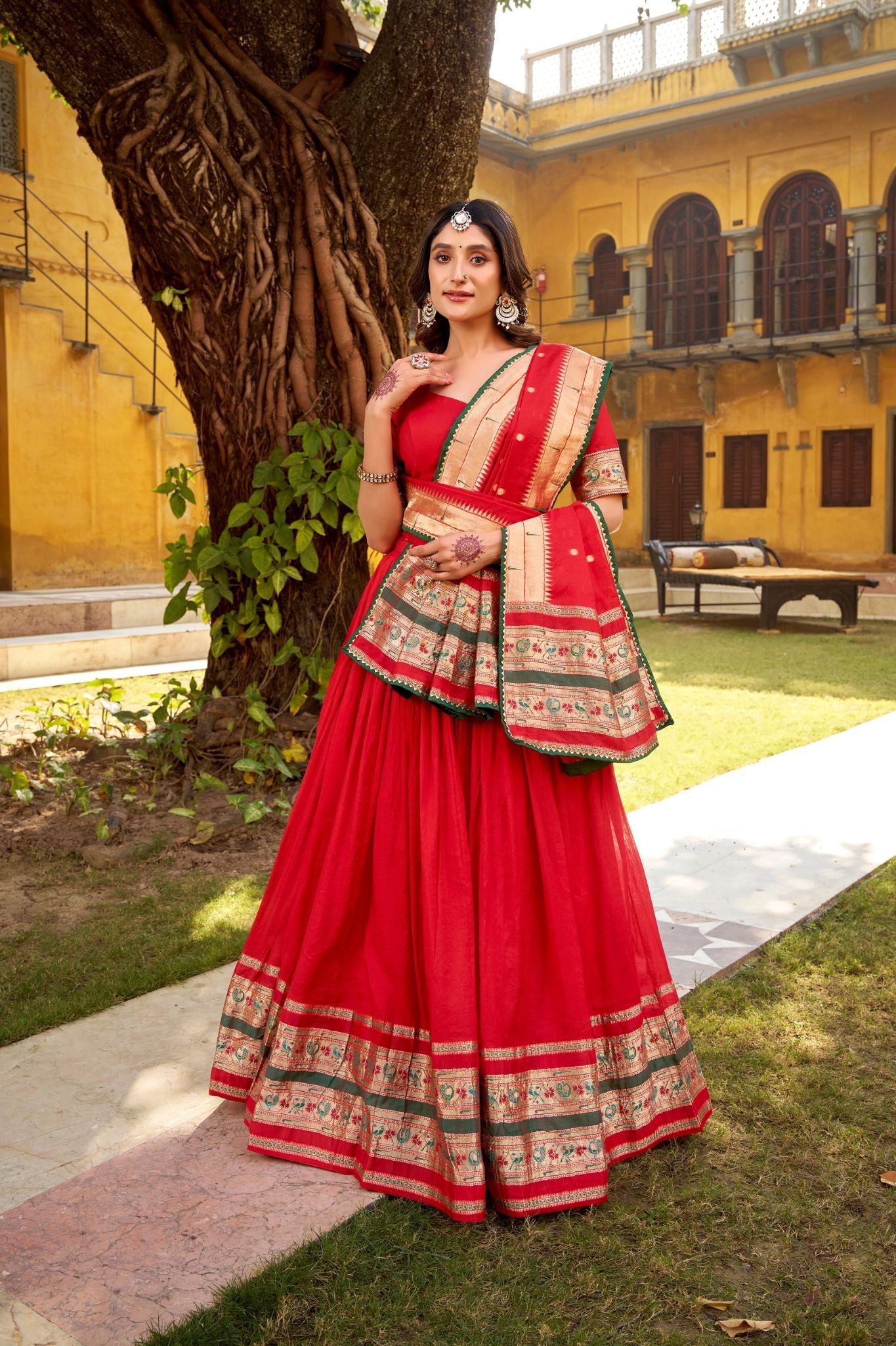 Ethereal Elegance Pure Chanderi Zari Woven Luxury Lehenga Set