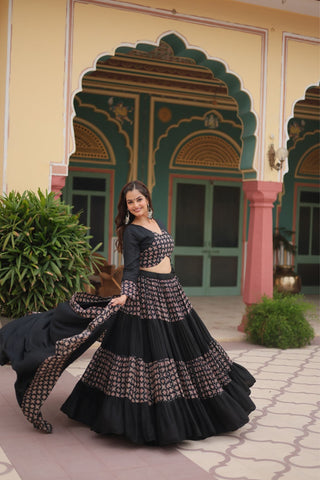 Printed Rayon Navratri Readymade Lehenga Choli