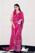 Pink Color Bollywood Georgette Saree